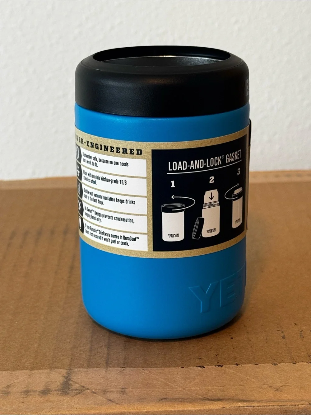 YETI Rambler Colster Can Insulator 12oz Big Wave Blue | New